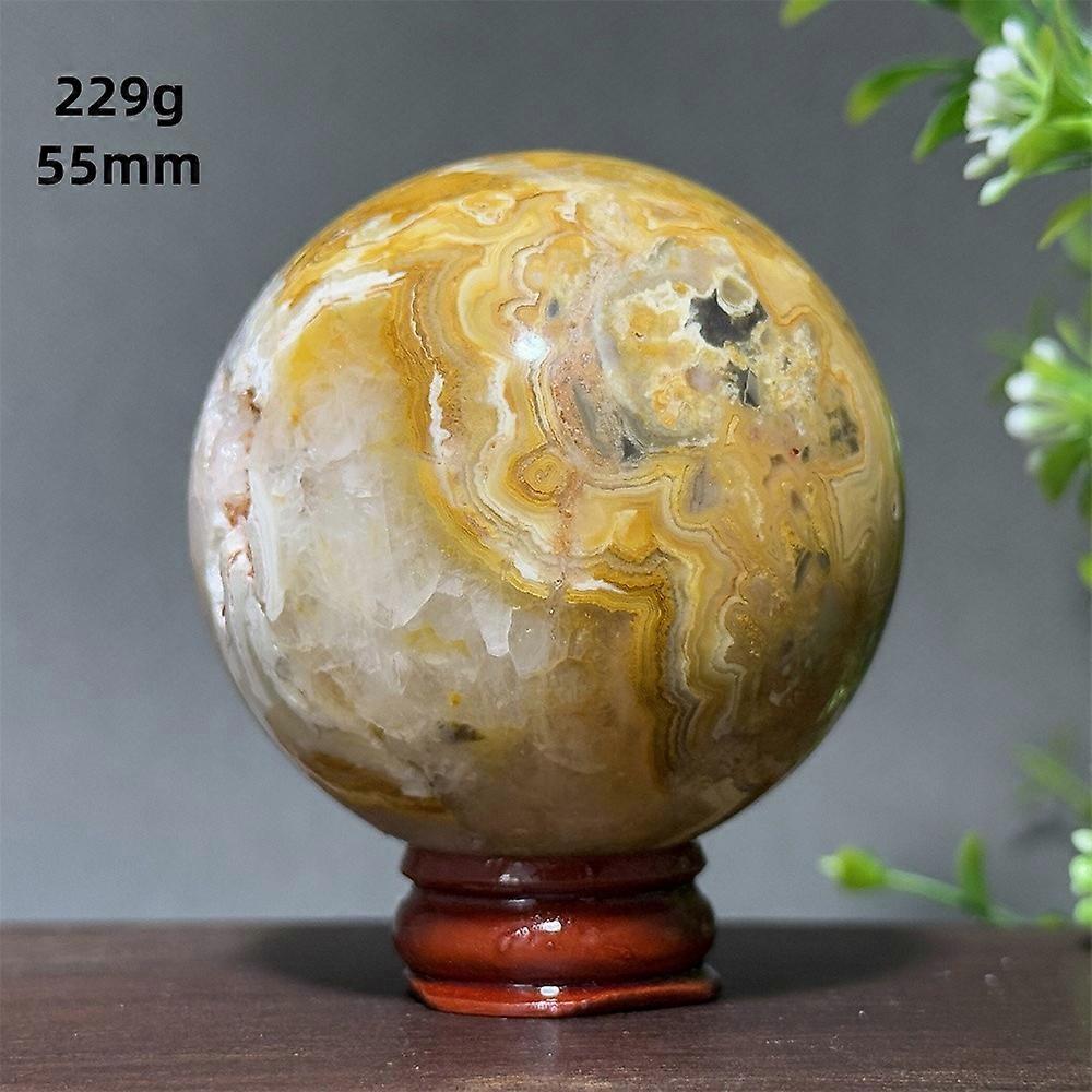 Natural Witchcraft Divination Crazy Agate Gemstone Ball