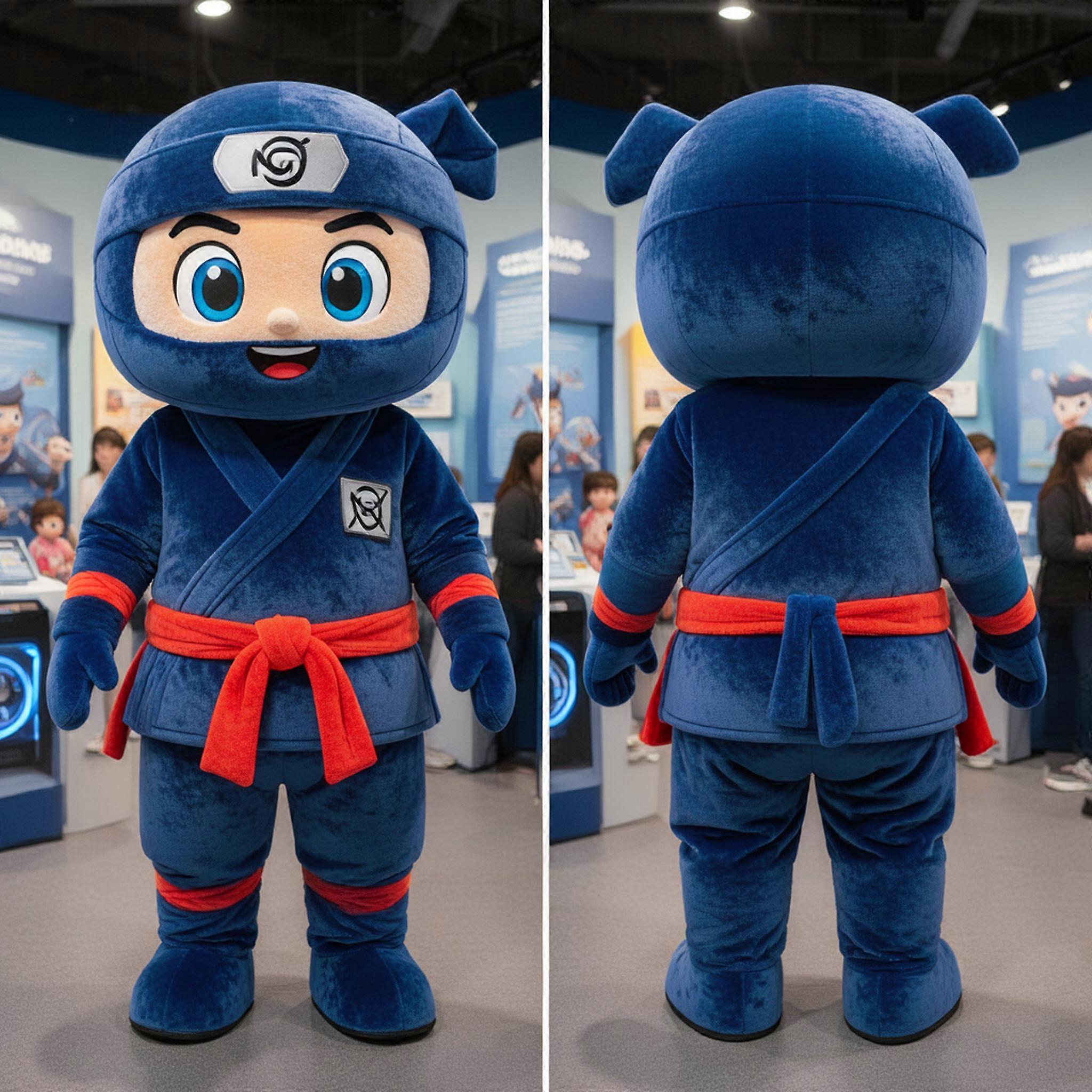 MASTICOT Midnight Blue Padded Plush Ninja Mascot