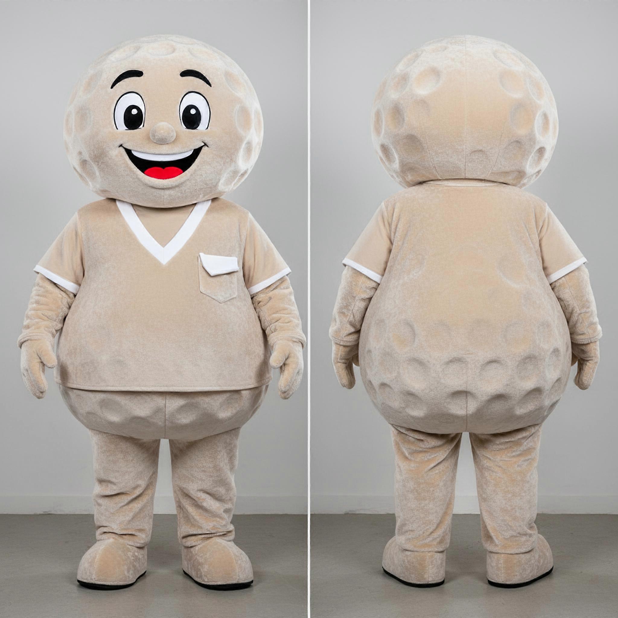 MASTICOT Beige Plush Golf Ball Mascot