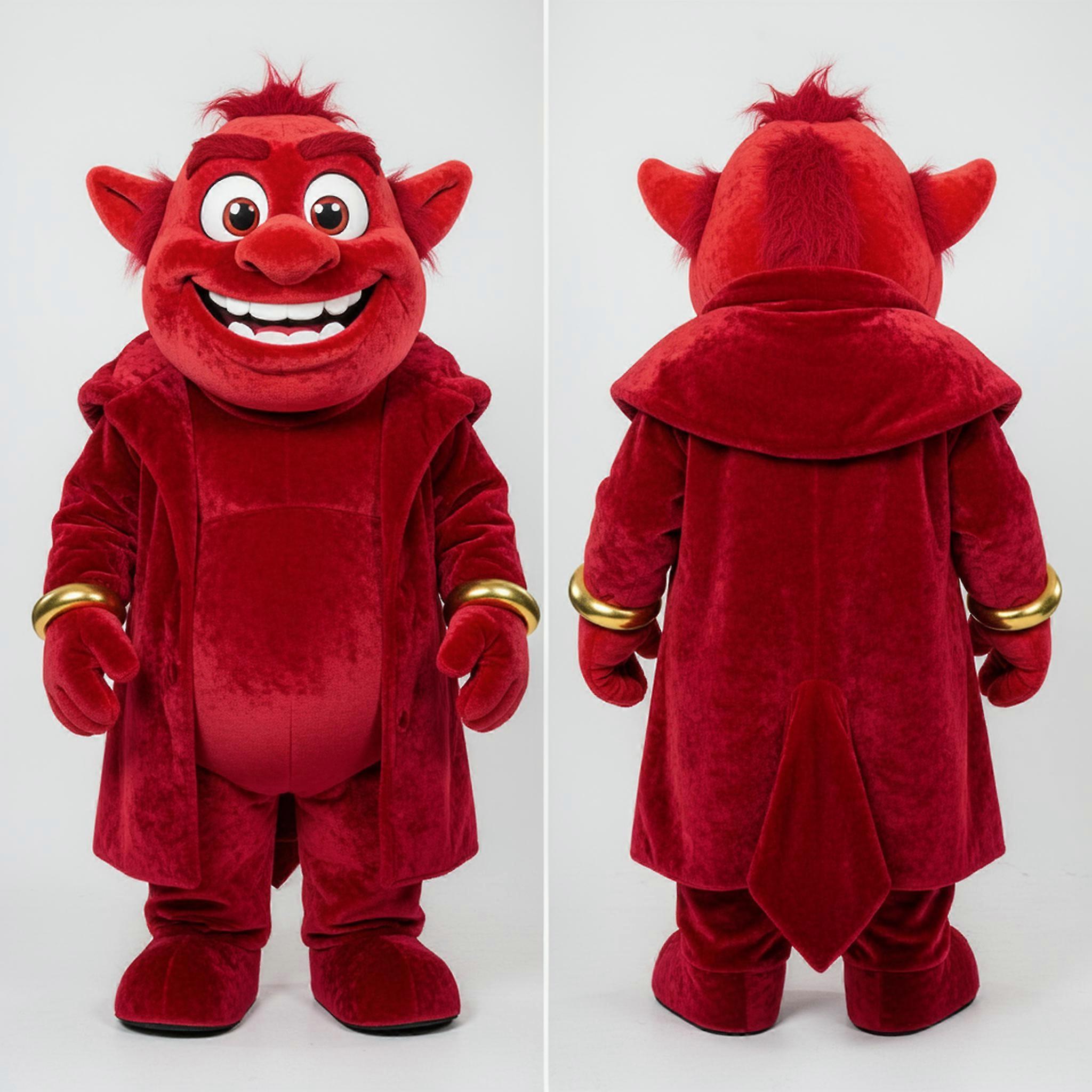 MASTICOT Crimson Red Rumpled Ogre Mascot
