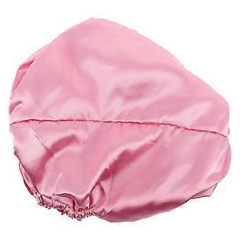 Satin Sleep Hat Elastic Cross Design for Sleeping Pink Satin Bonnet