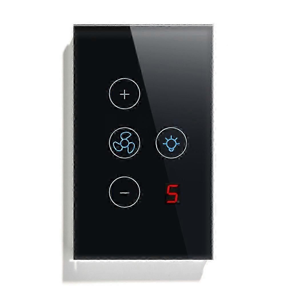 Tuya Zigbee Smart Fan Light Switch US Network Connection APP Control Alexa/ Assistant Voice Control