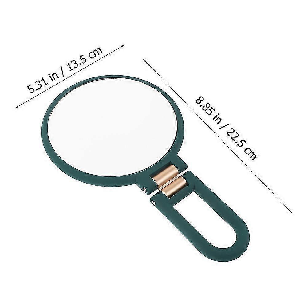 Green Magnification Makeup Mirror with Foldable Design compatible with Home Use
