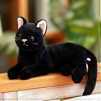 Flauschige, realistische Katzenplüschkatze, superweiches Stofftier, 30 cm, ideal als Dekoration für Zuhause, Kinderzimmer oder als Geschenk für Kleinkinder. Neuheit S07