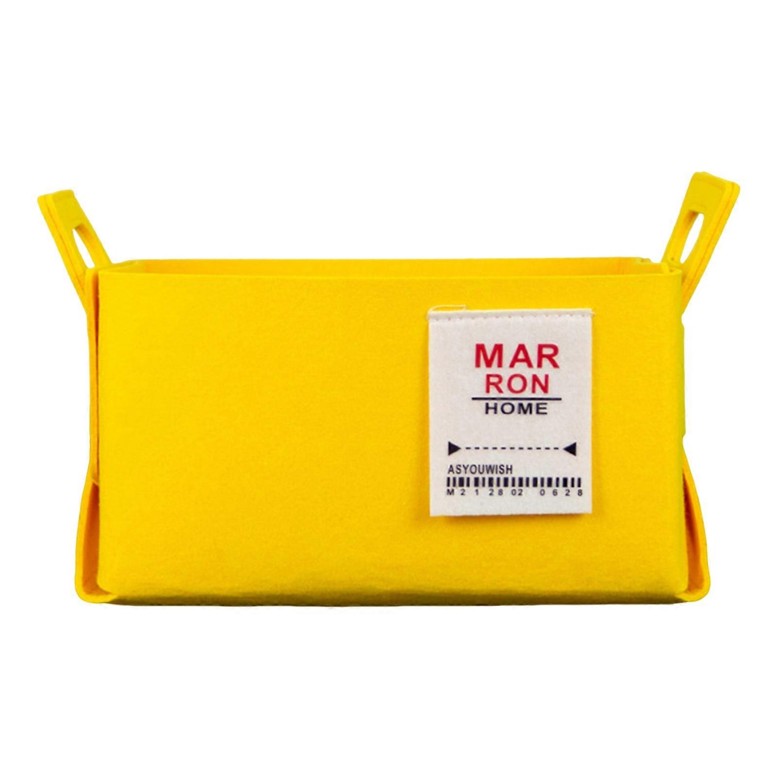 Foldable Felt Storage Basket, Eco-Friendly Bin with Handles