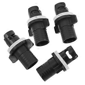 Adaptador de mangueira para válvula de ar de caiaque, plugue à prova de vazamentos para bomba de barco inflável, 4 peças