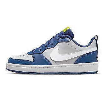 Nike Court Borough Low Grå Fog Mystic Marineblå GS BQ5448-016
