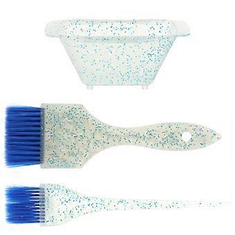 Conjunto de pincéis e tigela para tintura de cabelo, para coloração precisa dos fios (1 conjunto).