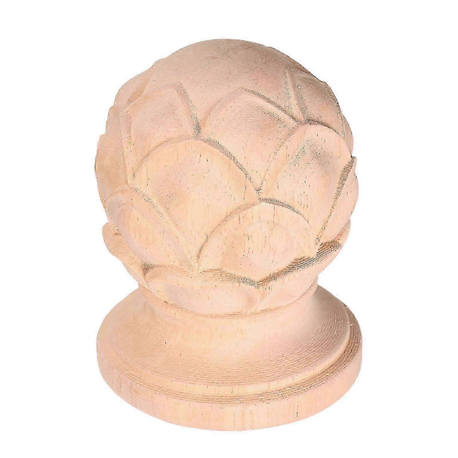 Hand-Carved Solid Wood Stair Finial