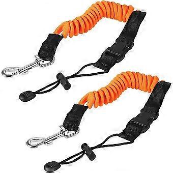 Set of 2 140cm Leashes compatible with Kayaking, Canoeing, Boating, Surfing
