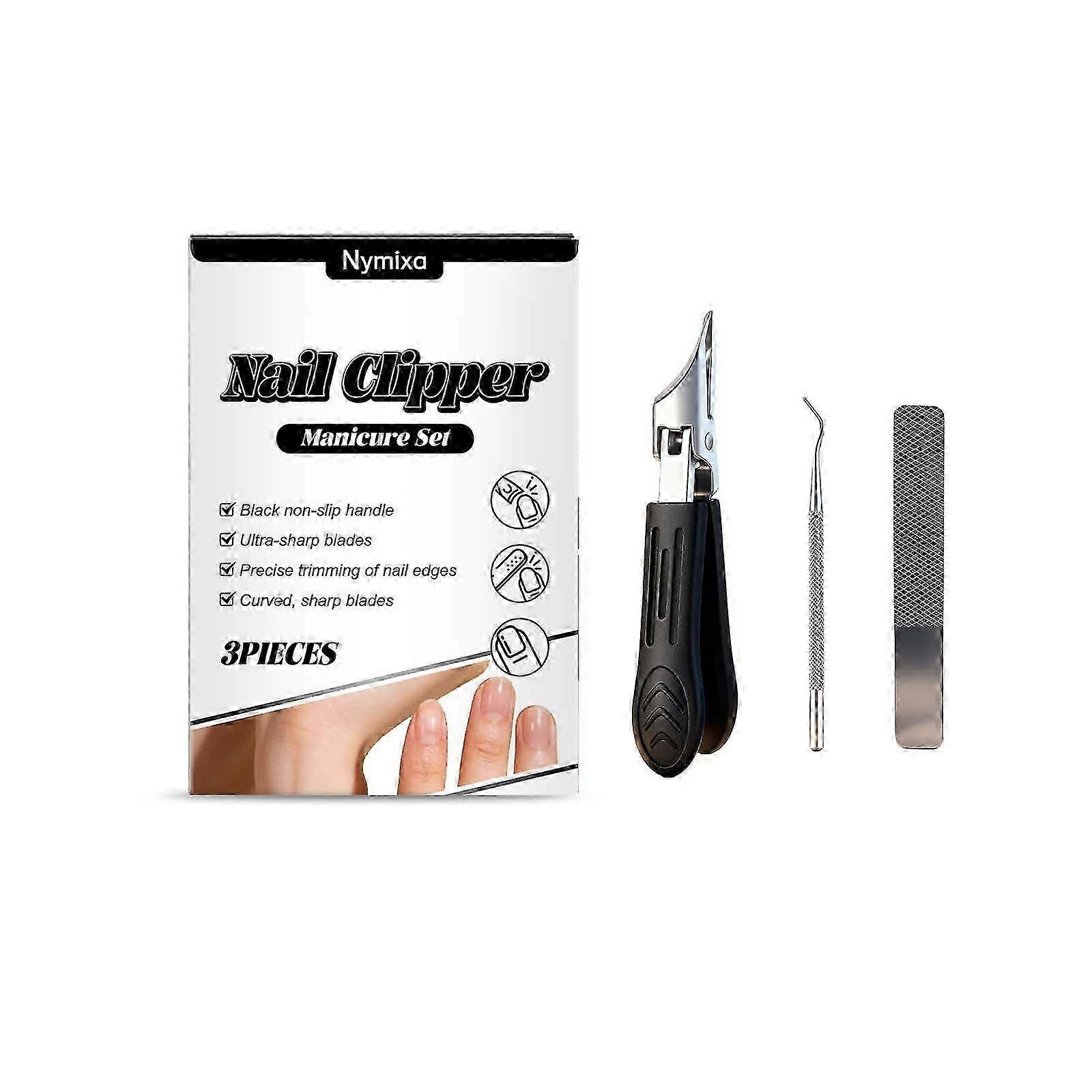 Splashproof Slanted Nail Clippers Set
