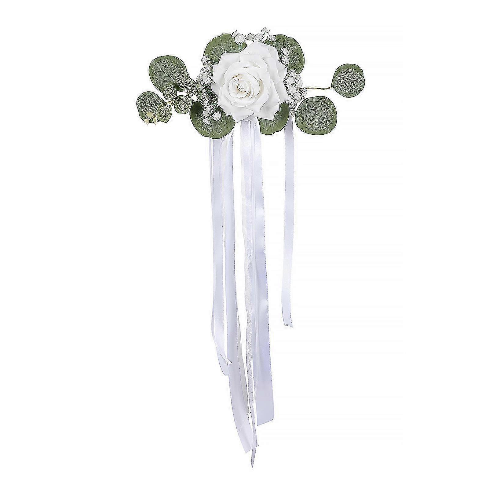 White Rose Car Flower Set