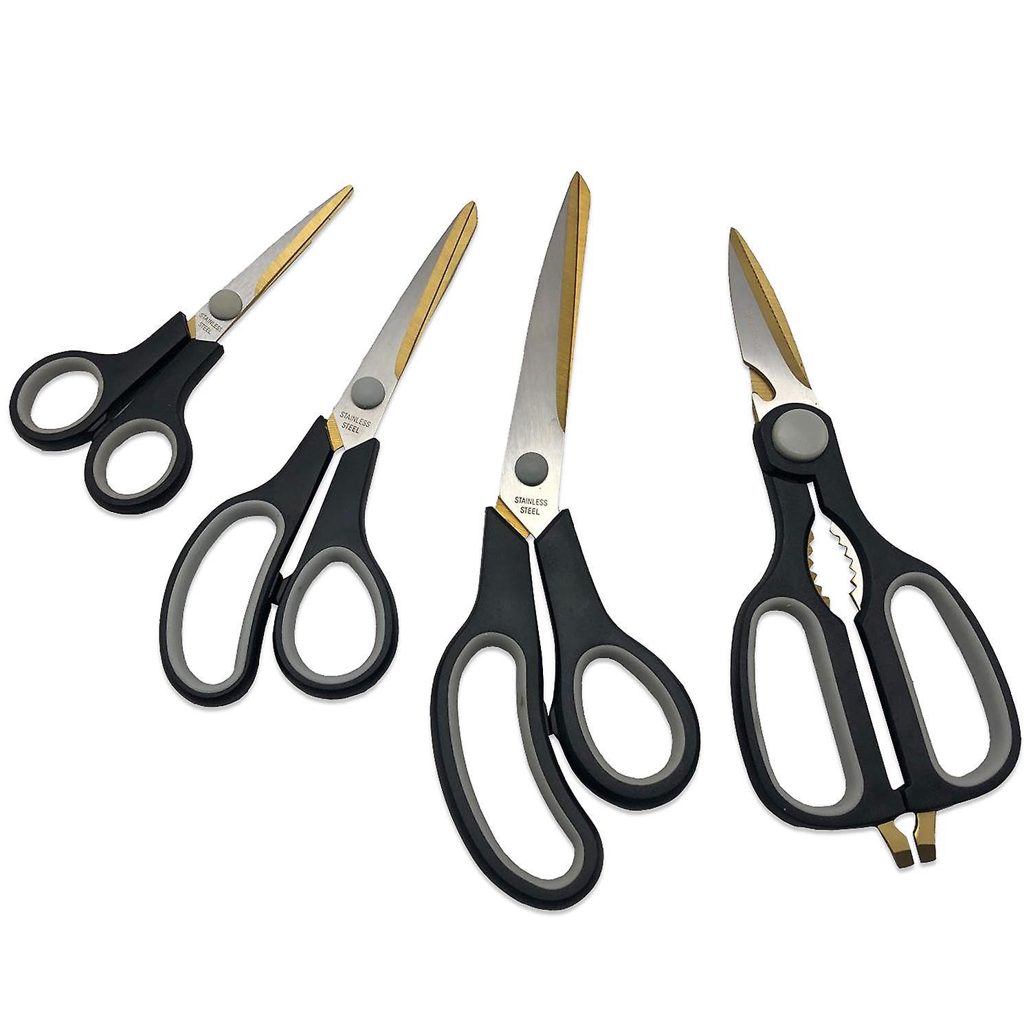4x Scissors with Titanium Coating