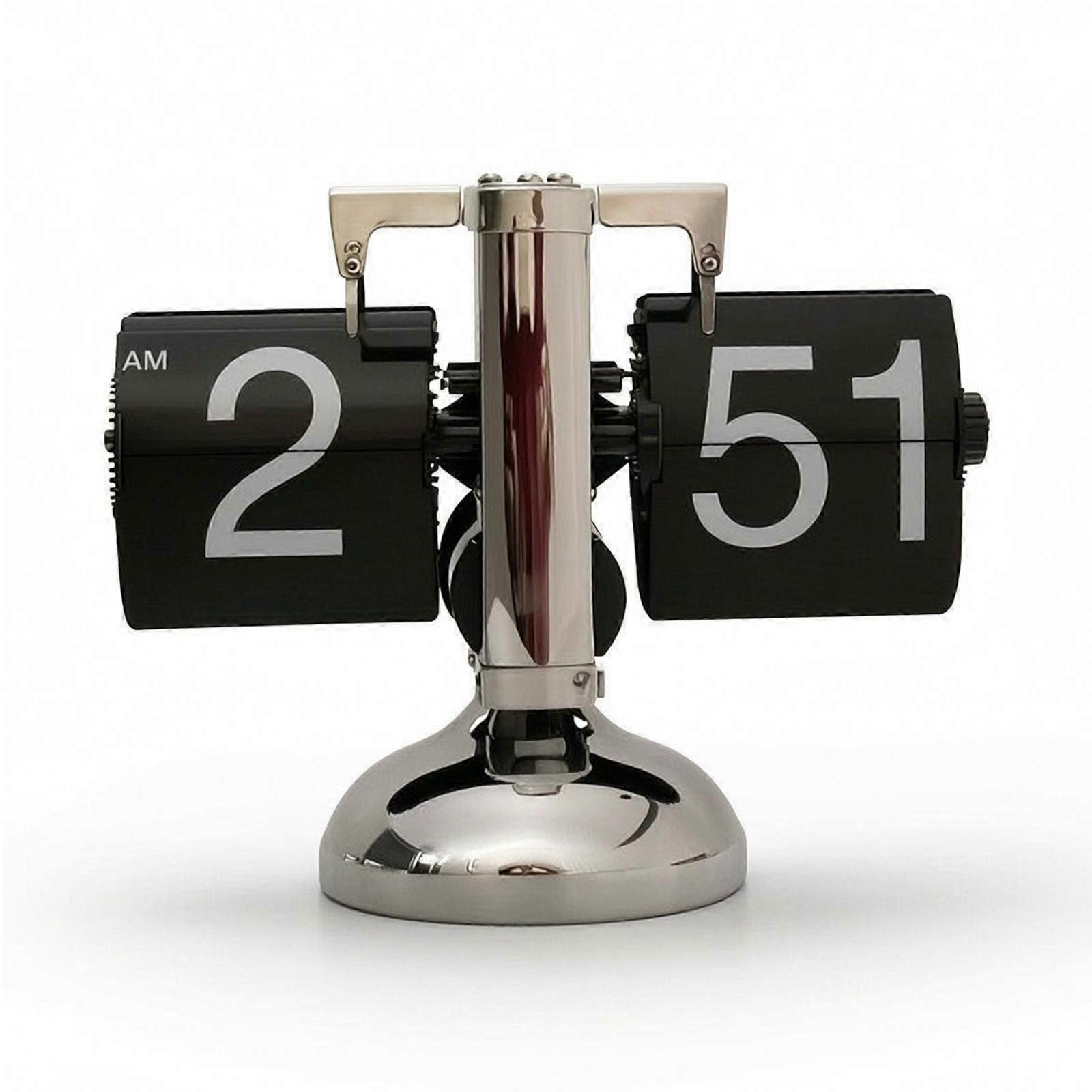 Automatic Flip Clock Oversized Numerals Flip Clock with Metal Base Read for