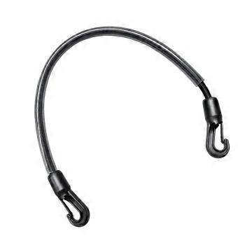 Double-Clip Horse Rug Leg Strap with a Black PVC Outer Layer and Internal Elastic, Providing Moderate Stretch While Securing Horse Blankets Multicolor