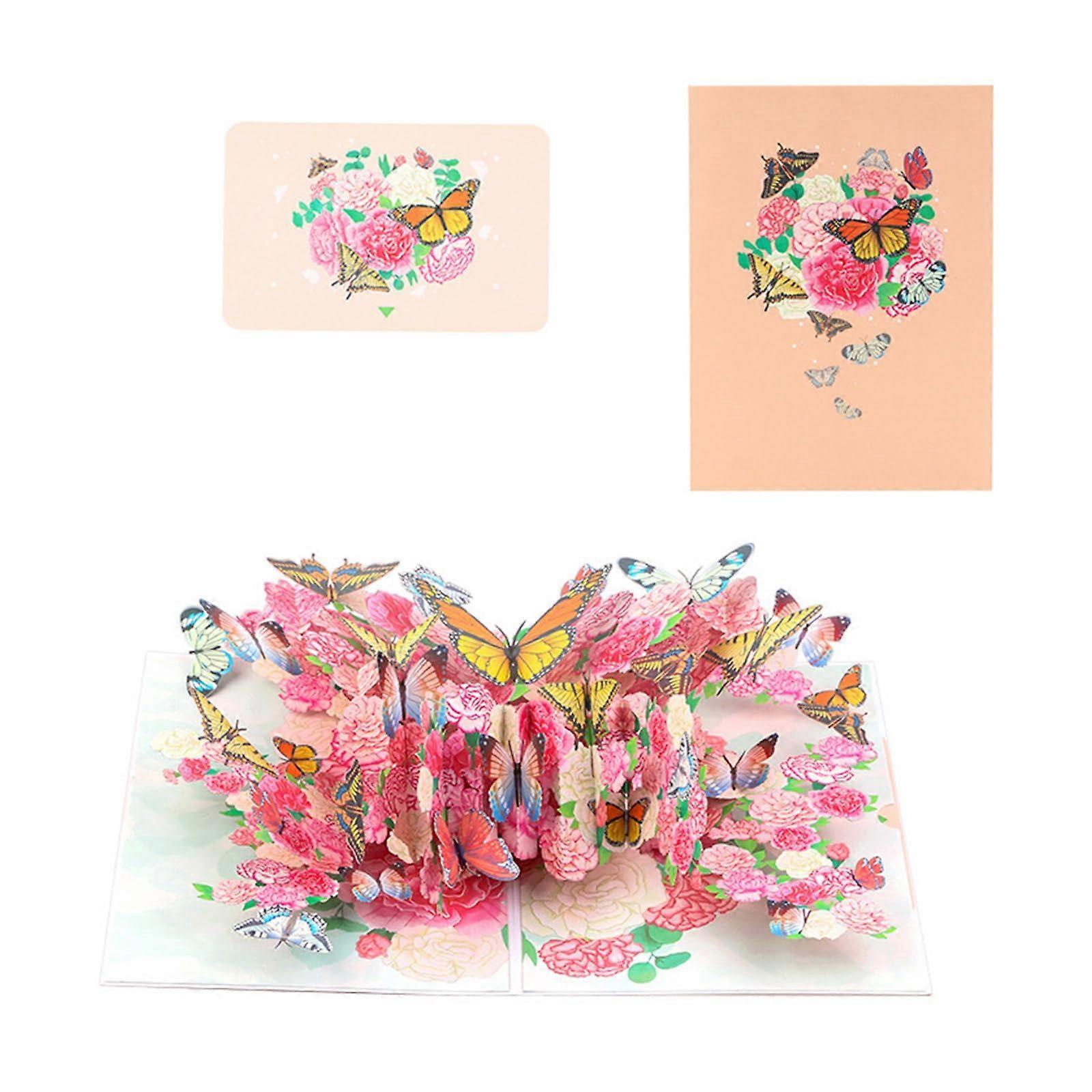 Butterfly Flower Card With Envelope