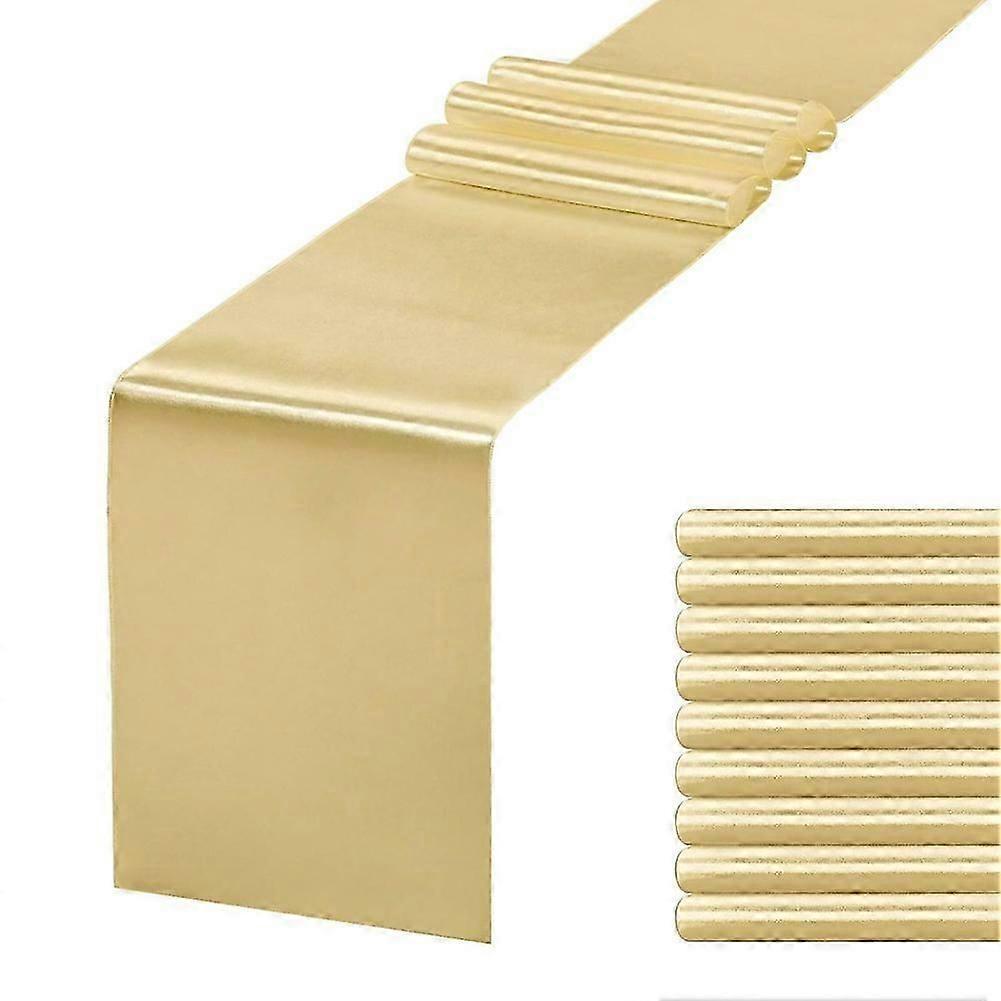 10 Pack Gold Polyester Table Coverings