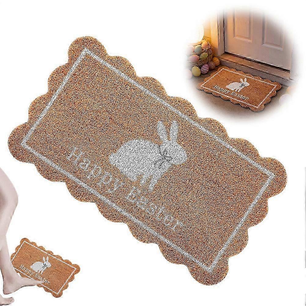 Natural Rabbit Coir Doormat Easter