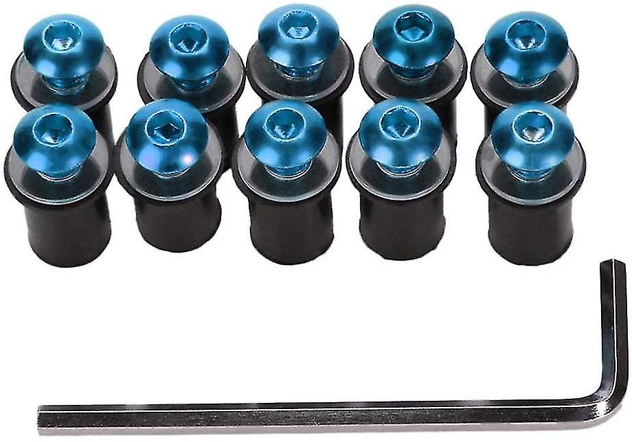 10pcs Motorcycle M5 Screw Kit, Universal Motorcycle Bike Windshield Nut Bolt Solid Screw