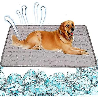 Dog Cooling Mat Sleeping Cooling Pad Washable Ice Silk Cool Blanket For Kennel Sofa Bed