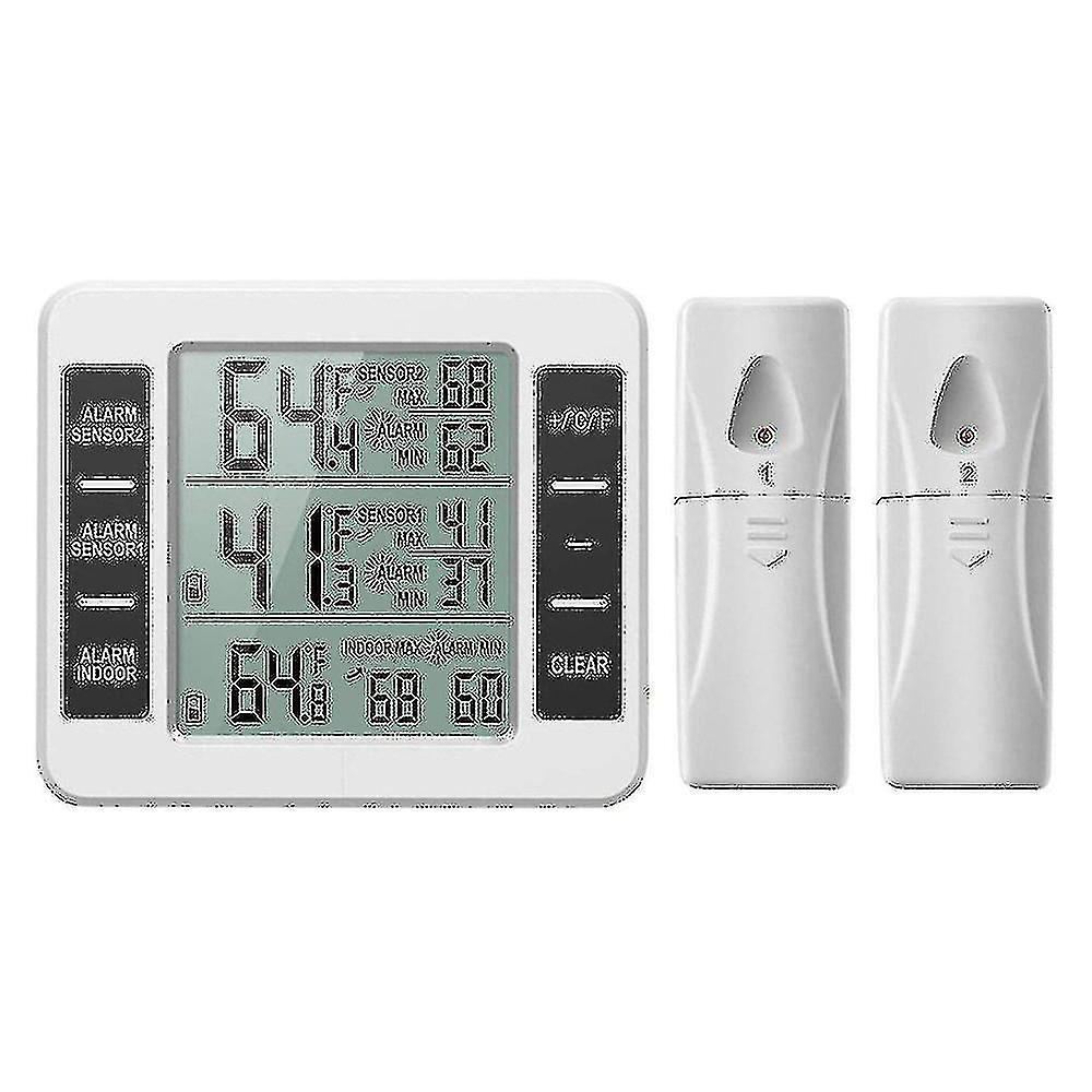 Upgraded Version Refrigerator Thermometer Wireless Digital Freezer