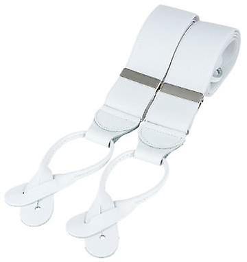 David Van Hagen Classic Rolled Leather End Brace - White