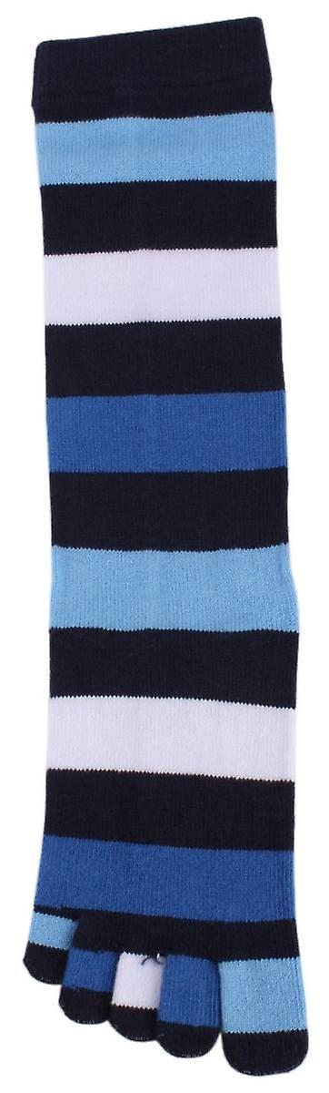 TOETOE Stripy Denim Toe Socks - Blue