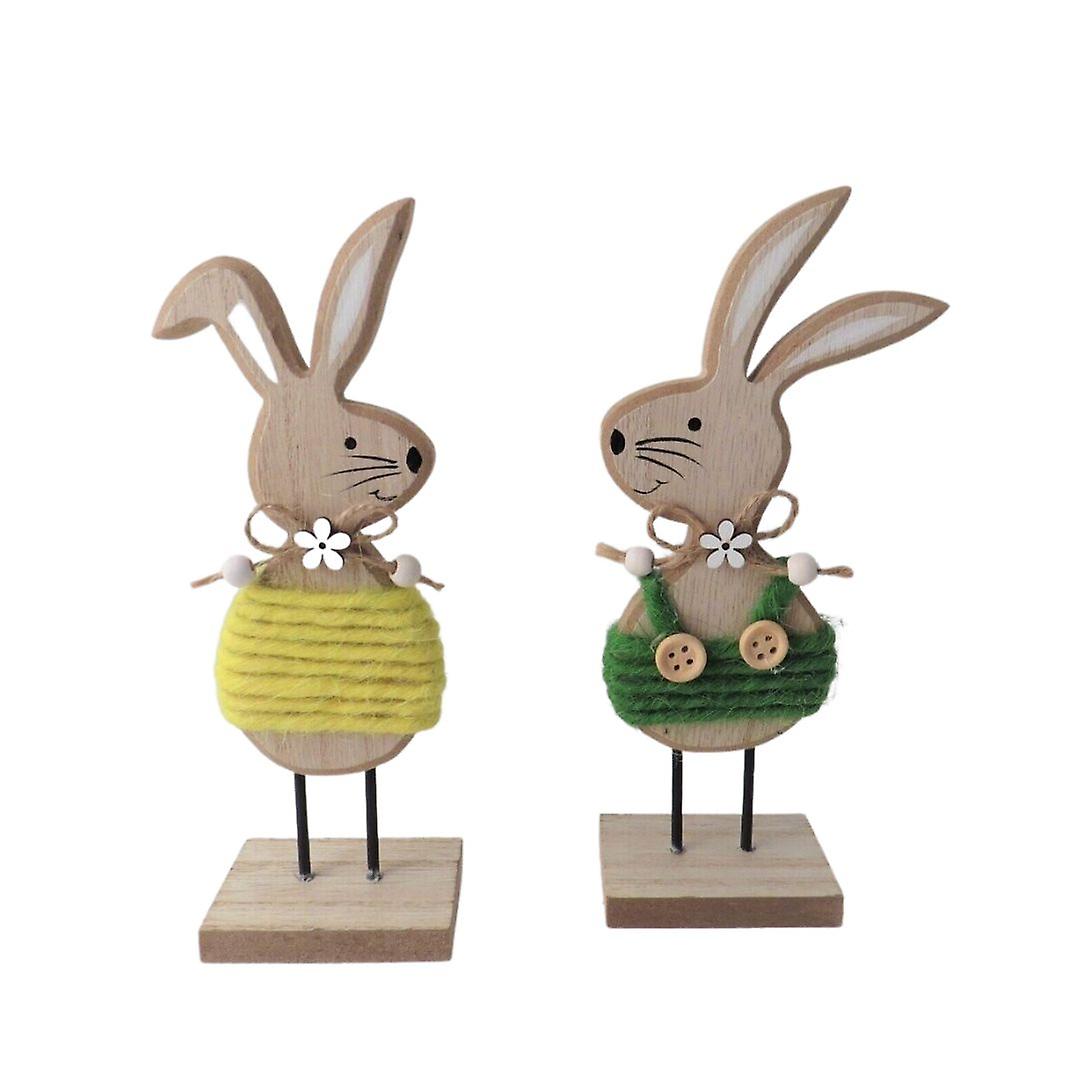 Wooden Girl Boy Rabbit Easter Decorations