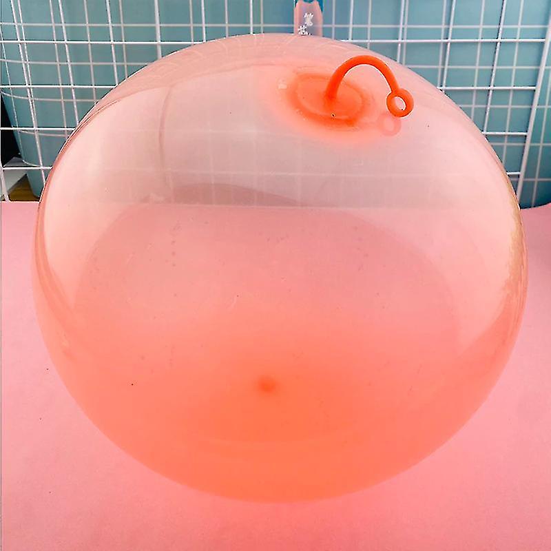 40Cm Orange Inflatable Balloon Ball Plastic Tube For Fun