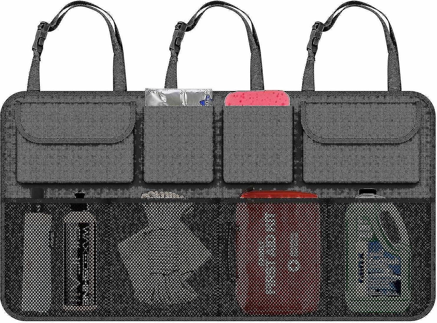 Car Boot Tidy Storage Bag Organiser Multi-pocket Hanging Bag Back Seat Declutter Pouch Car Accessori
