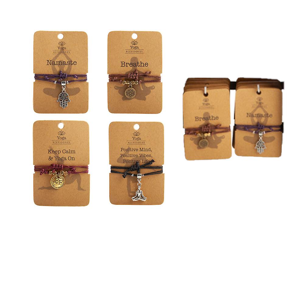 Yoga Charm Bracelet 1pc Random Style Strong Elastic Strings Nature Friendly