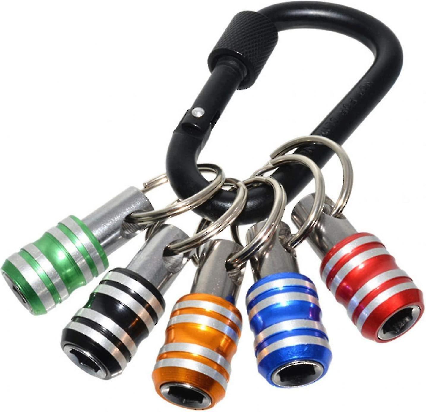 Niuniu Pohove 5pcs 1/4inch Hex Shank Screwdriver Bits Holder extension Bar Drill Screw Adapter Keych