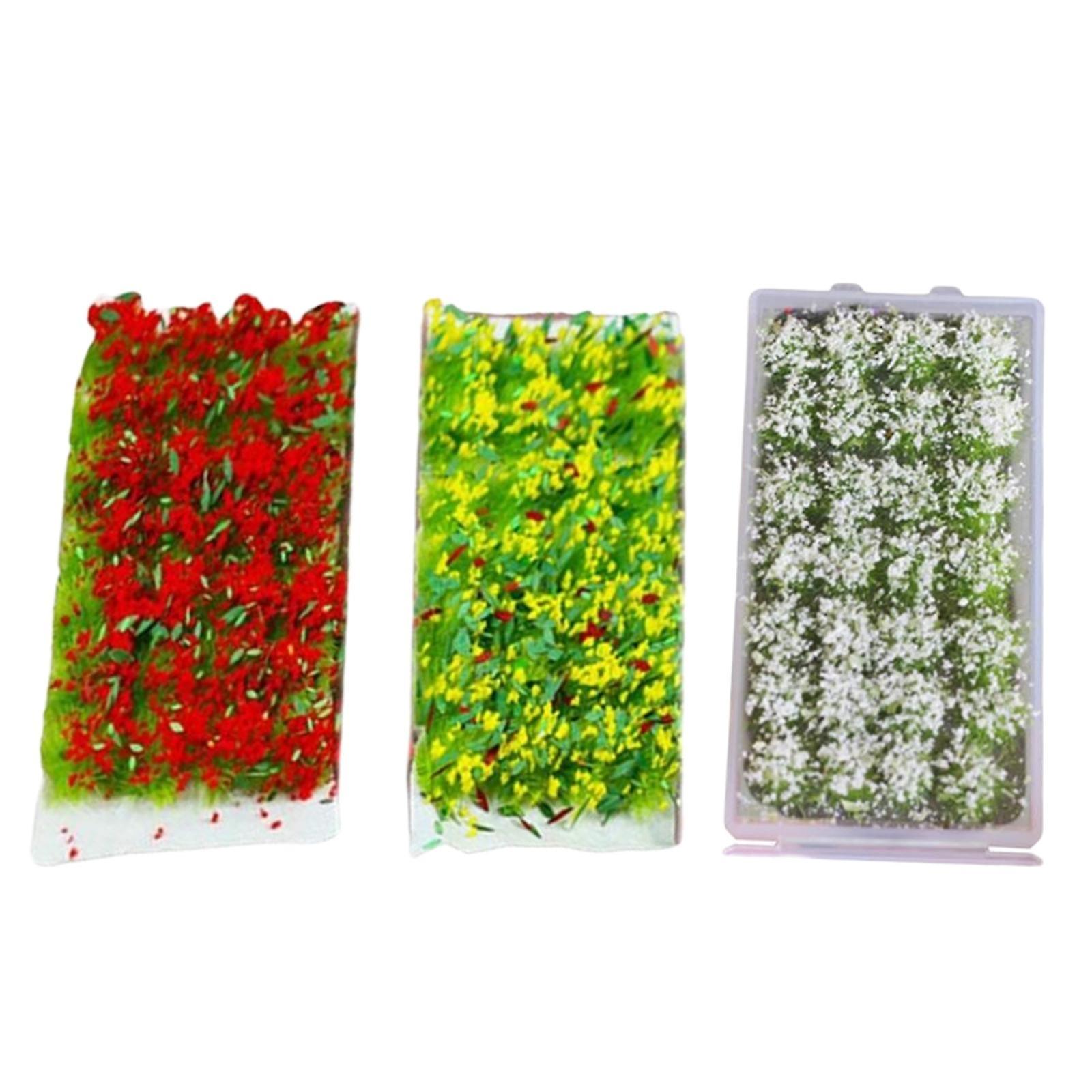 3Boxes Miniature Flowers Mini Model Railroad Architecture Layout Decorations