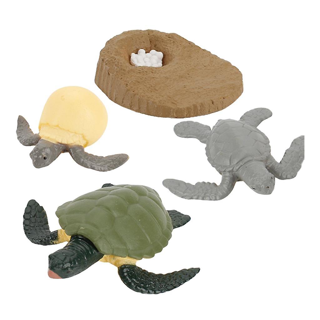 Kids Toy Simulation Animal Figures Set Growth Process Playset Turtle