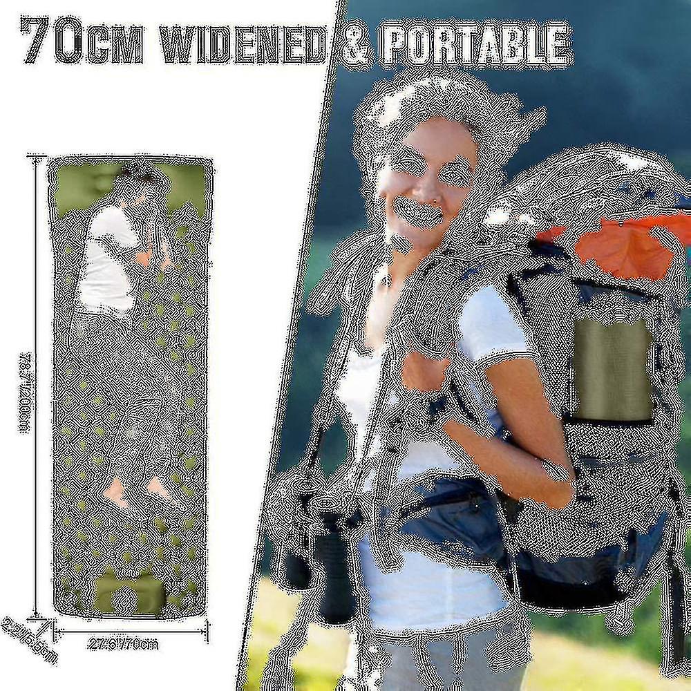 Self-inflating Sleeping Mat With Pillow, Portable Ultra-light Camping Mattress For Travel, Widening And Thickening