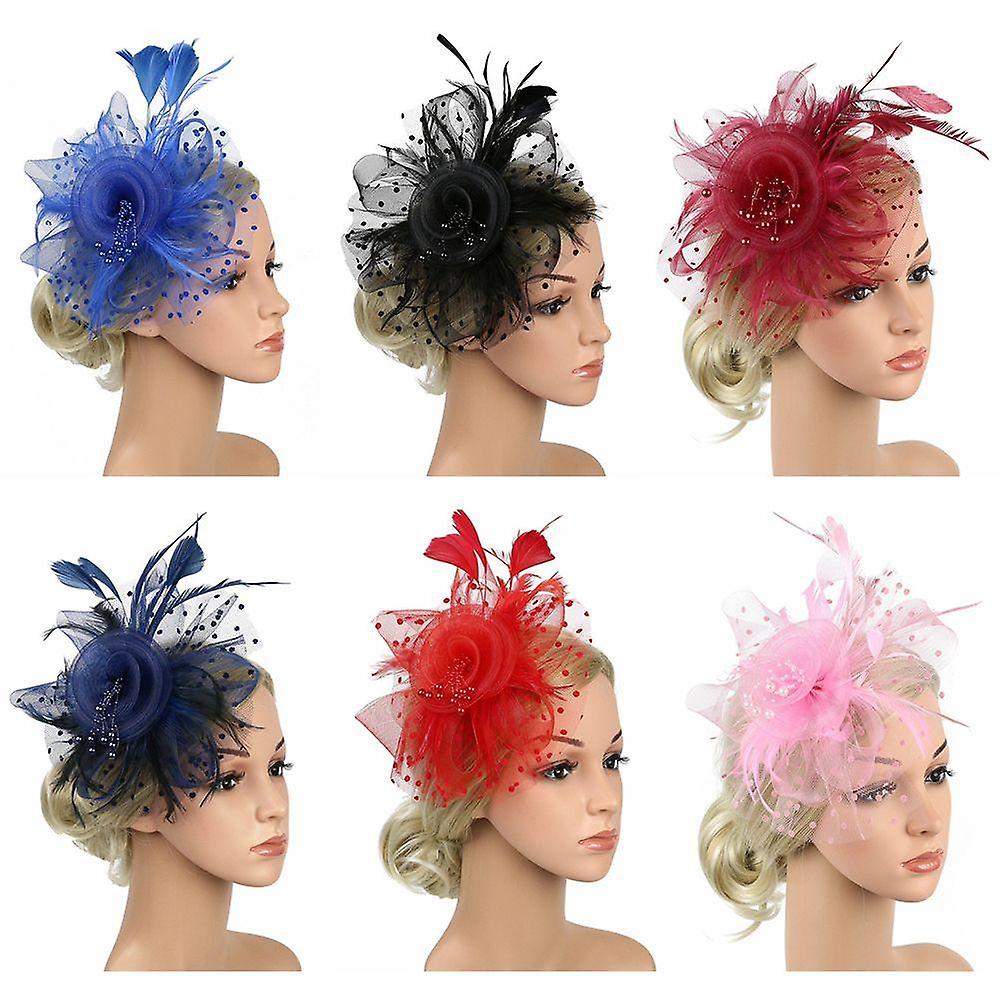 Stylish Wedding Hair Fascinators Cocktail Tea Party Headband Feathers Hair Clip Alice Headband Clip 