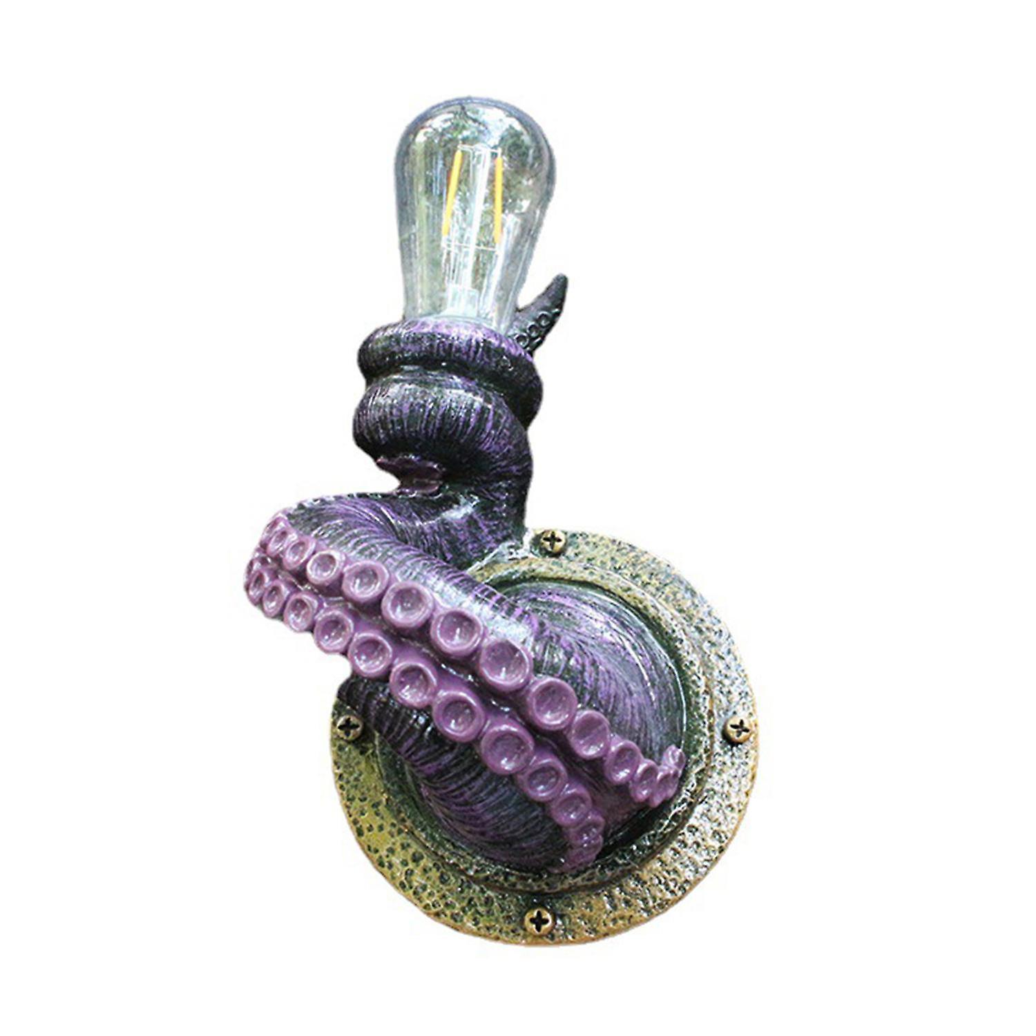 Wall Sconce Light Octopus Tentacle Shape Realistic Resin Creative Animal LED Wall Aisle Lamp for Bar