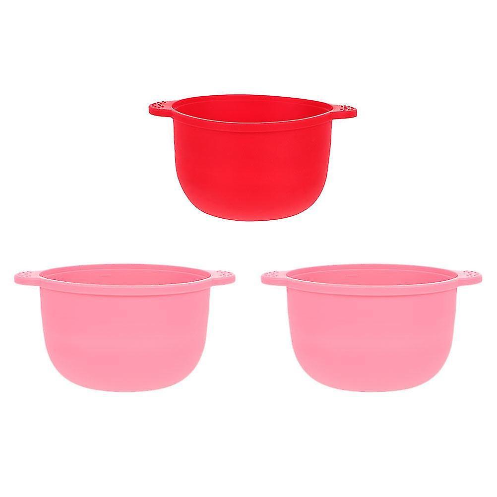 3pcs Folding Silicone Bowl Wax Warmer Pot Bowls Hair Removal Waxing Bowls