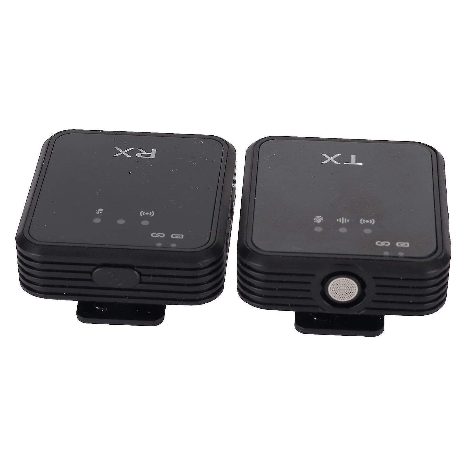 Wireless Lavalier Microphone Noise Reduction 2 Way Monitoring Wireless Lavalier Lapel Mic for Outdoor Live Recording 1 for 2