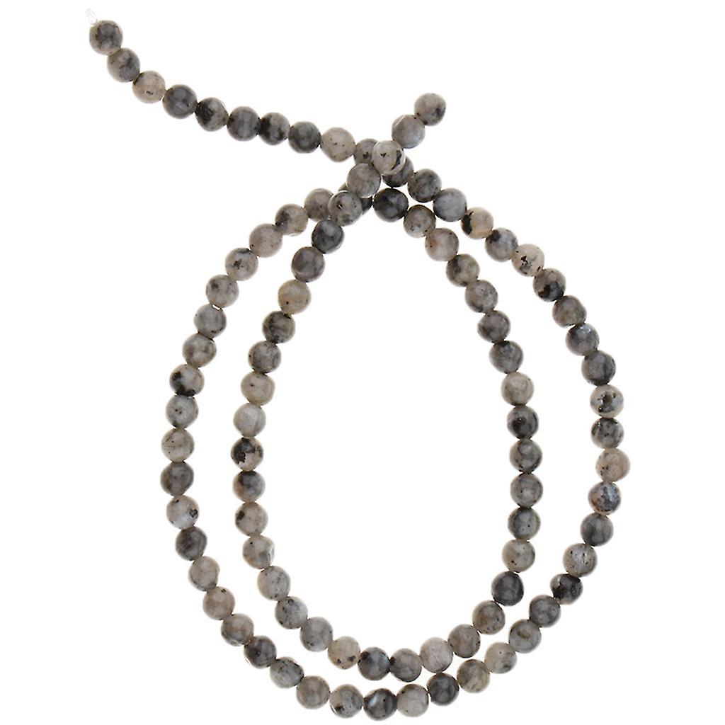 DIY Larvikite Labradorite Black Labradorite Gemstone Round Loose Beads 4MM