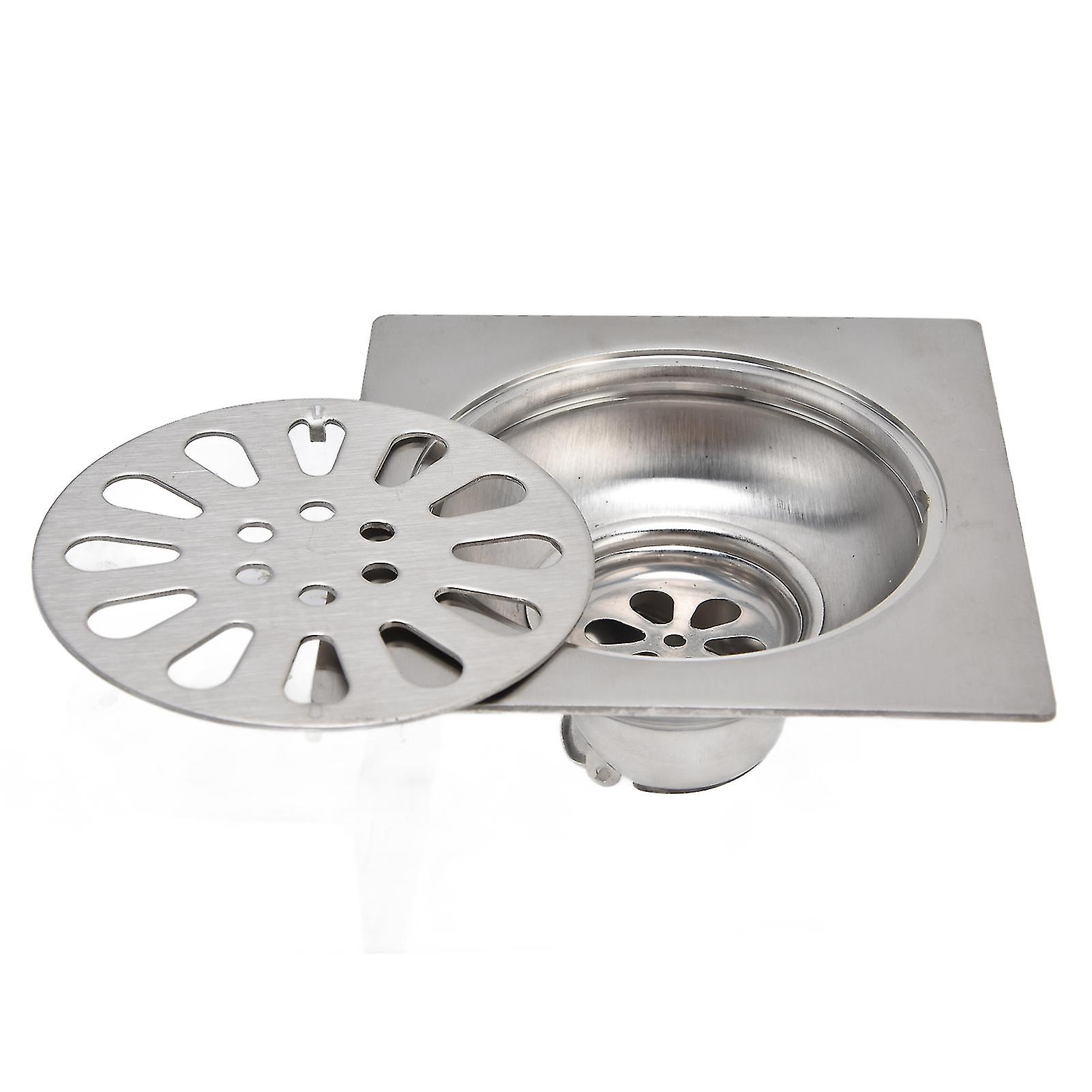 Shower Drain Square Shape Adjustable Tile Insertion Shower Stall Drain Protector Channel for Kitchen Bathroom