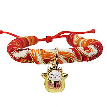 Collana regolabile per cravatta stampata collare per cani con campanello per accessori per animali domestici (B-1 (S))