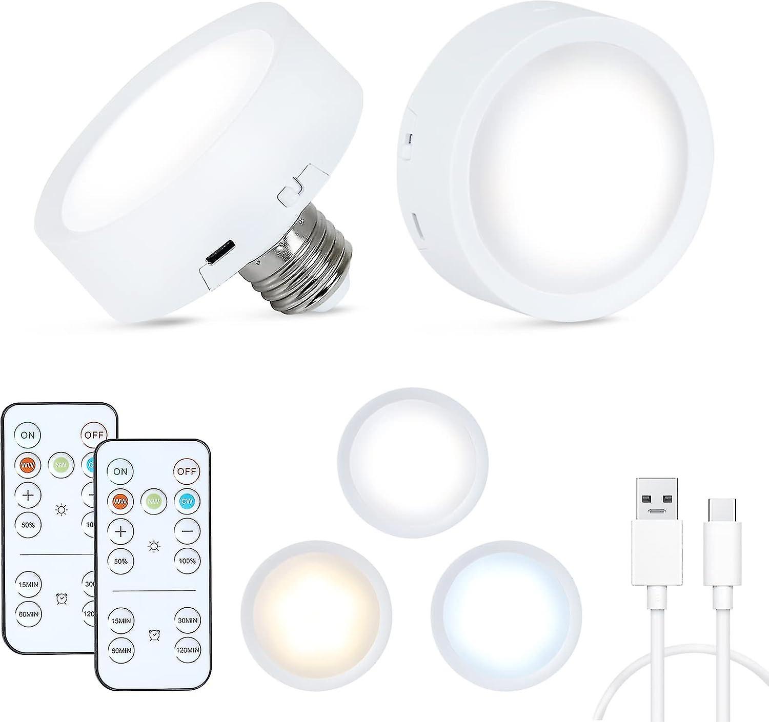 4 Pack Battery Opearted Light Bulbs Wireless Dimmable Light