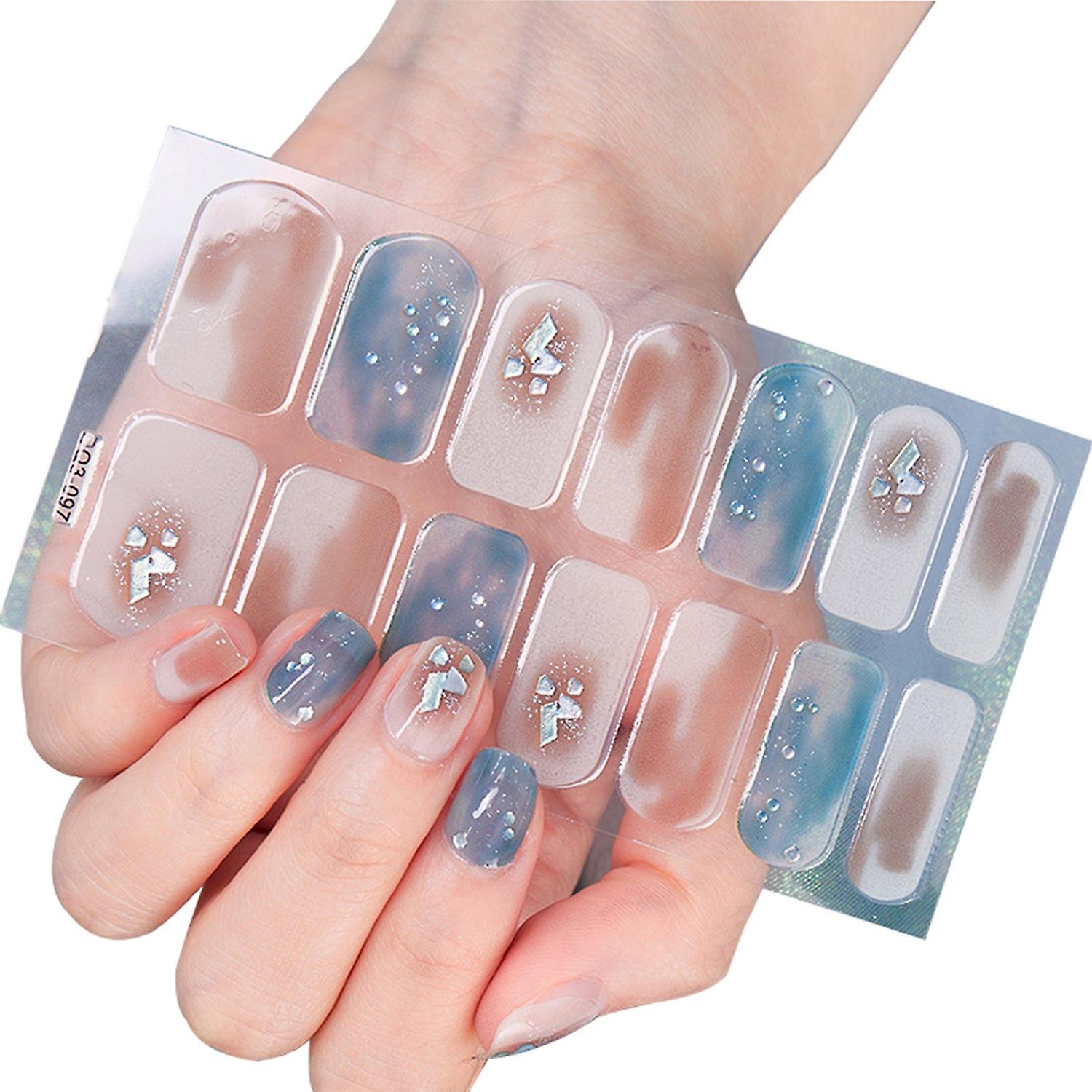 1 Set Nail Sticker Removable Ultra-Thin Non-Irritation Bubble Free Exquisite Pattern Decorative