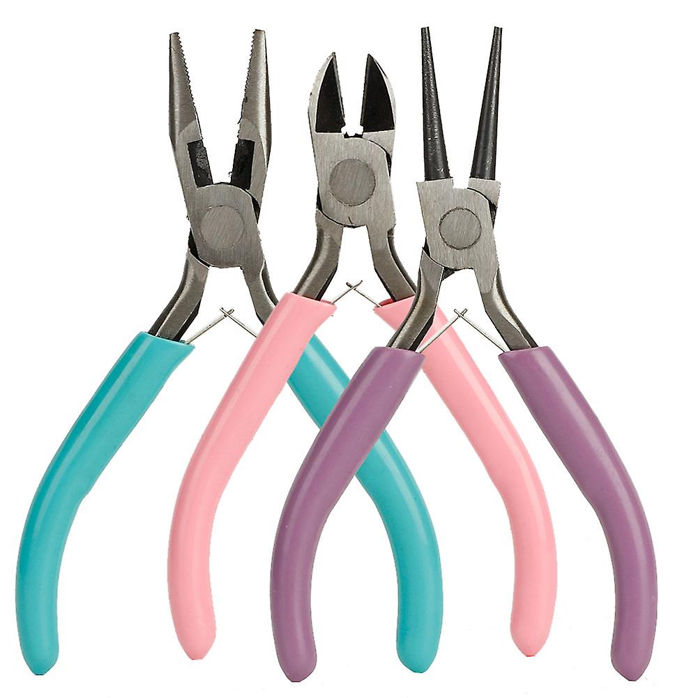 3pcs Diagonal Cutting Pliers Set for Jewelry Making DIY Hand Tool
