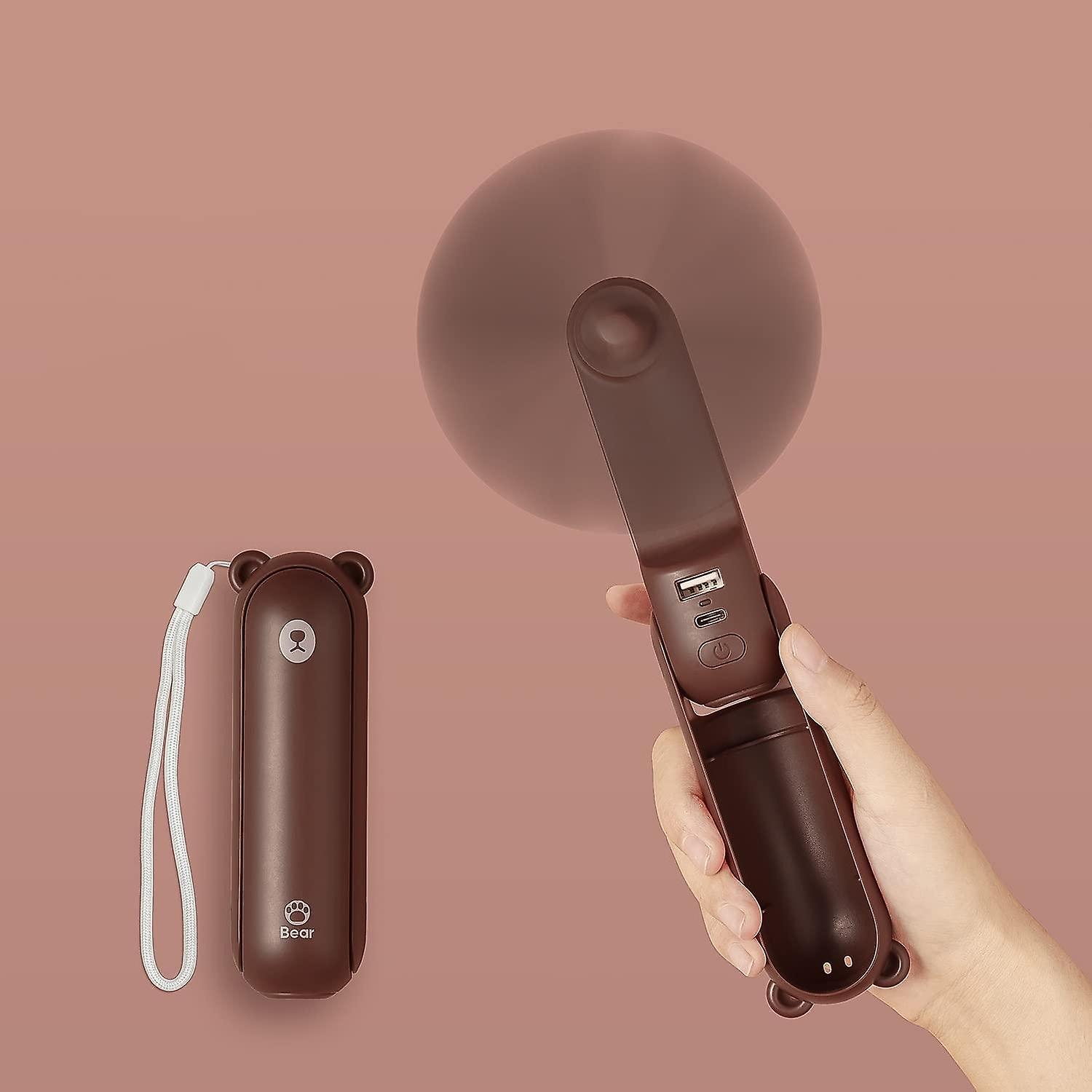 מאוורר כף יד עם בנק כוח 4800mAh, חיי סוללה מרביים 46 שעות, מאוורר כף יד המופעל באמצעות סוללה, 3 Sp