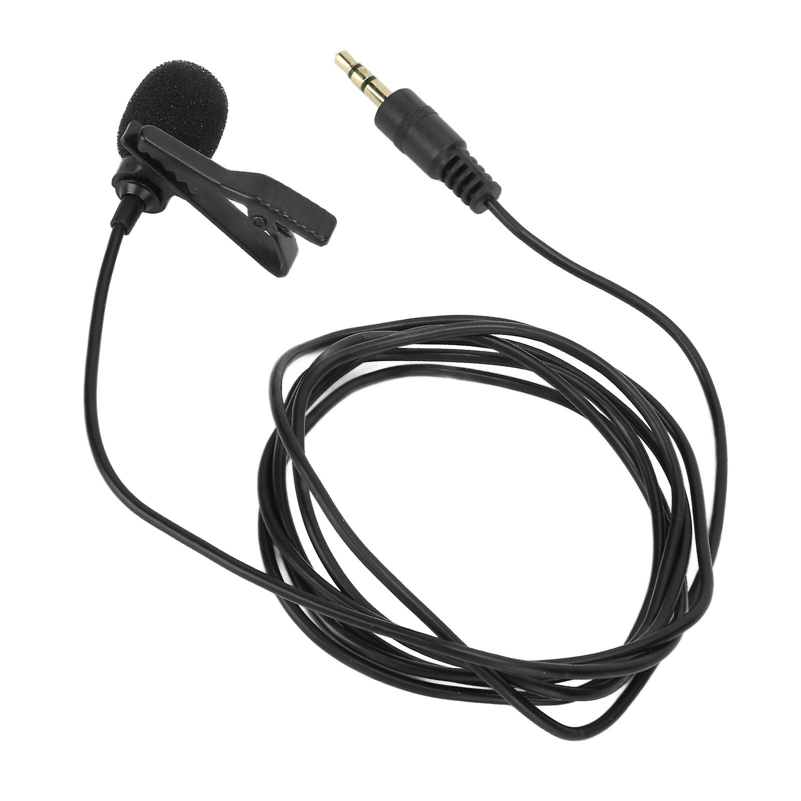 Lavalier Microphone Noise Reduction Omnidirectional Clip On Mic for Interview Streaming 