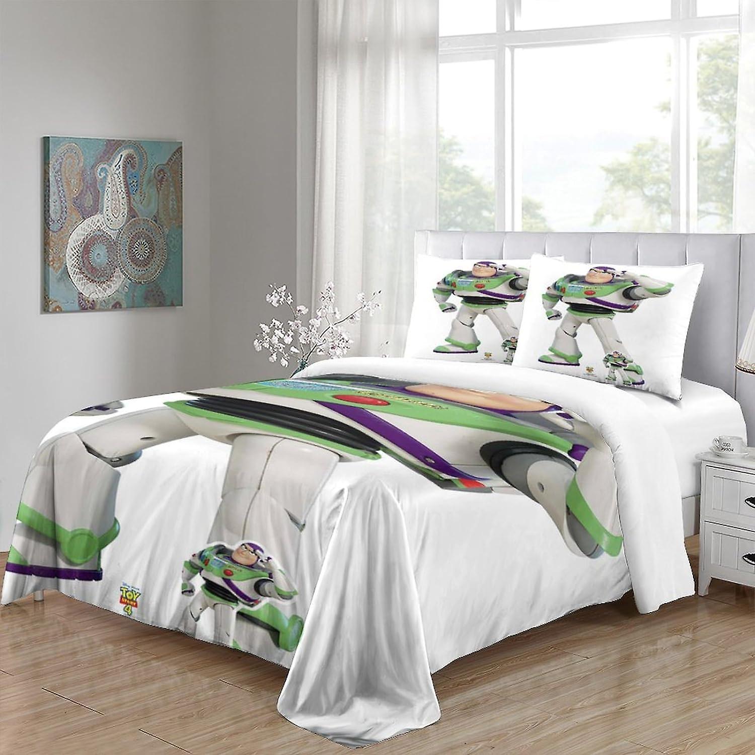 Buzz Lightyear Print Duvet Cover 3pcs Bedding Set Anime Characters ...