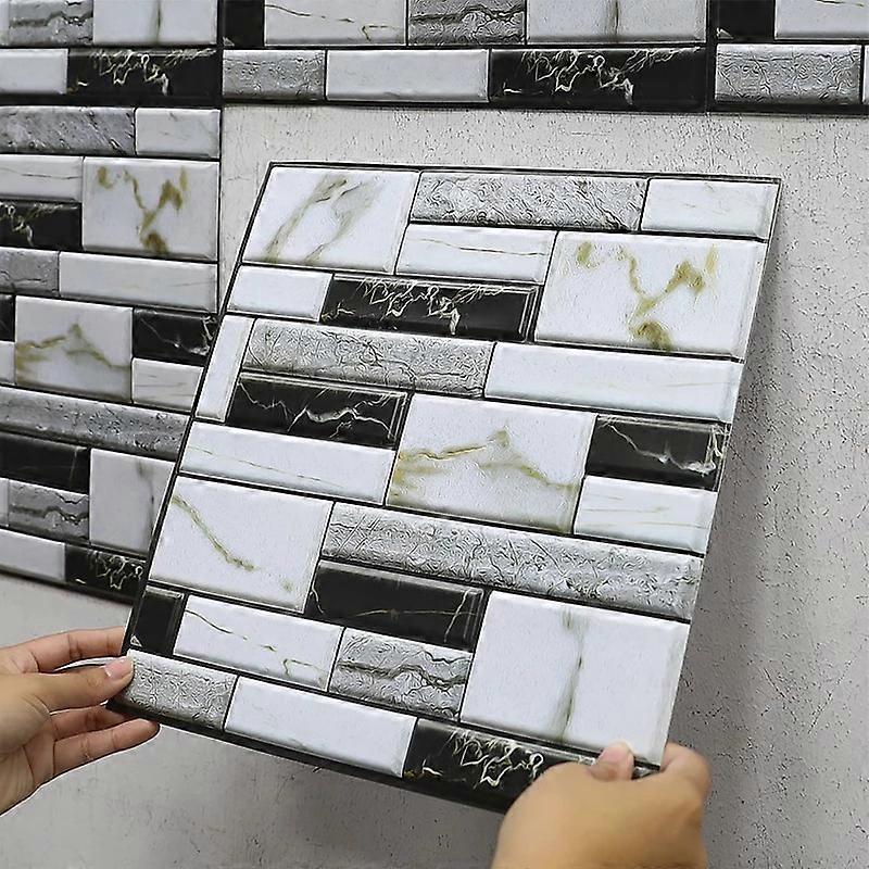 ذاتية اللصق بلاط الجدار ملصق ديكور المنزل 3d PVC ملصقا يغطي للمطبخ خزانة الحمام خلفية خلفية للماء