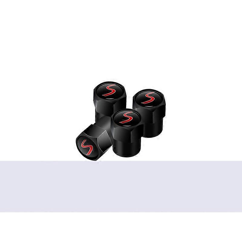 LBQ Car Styling 4pcs/set Car Tire Valve Stem Cap Tire Wheel Stem Air Valve Caps For Mini Cooper S JCW Logo R55 R56 R60 F54 F55